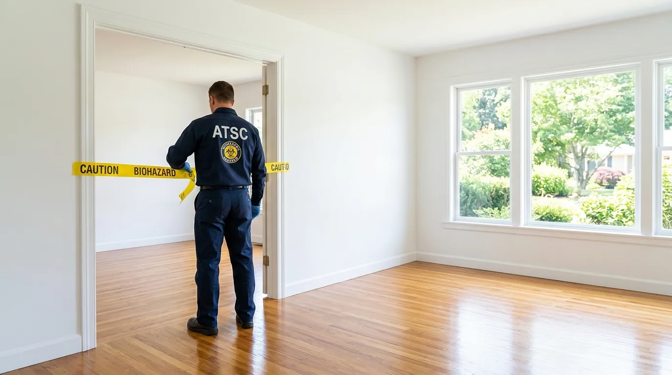 Certified biohazard cleanup crew performing Crime Scene Cleanup in Garland
